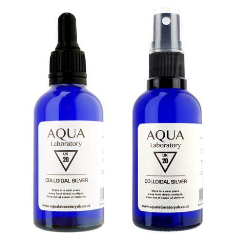 Aqua Laboratory UK 1X 50ML SPRAY & PIPET 20 PPM Colloidal Silver