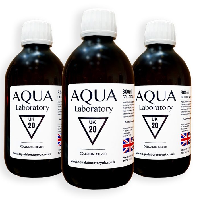 Aqua Laboratory UK 3X 300ml 20 PPM Colloidal Silver